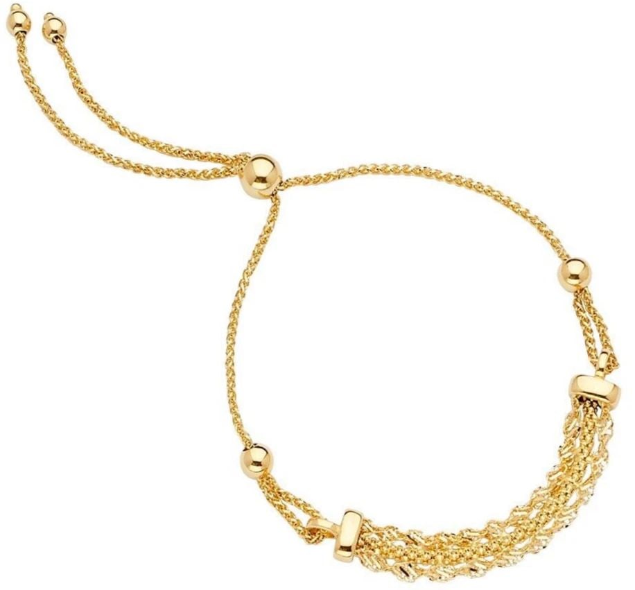 NEW 14K YELLOW GOLD FRIENDSHIP BRACELET (1 of 2)