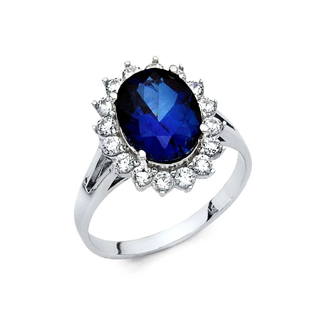 NEW 14K WHITE GOLD ENGAGEMENT RING - SIZE 10 (1 of 2)