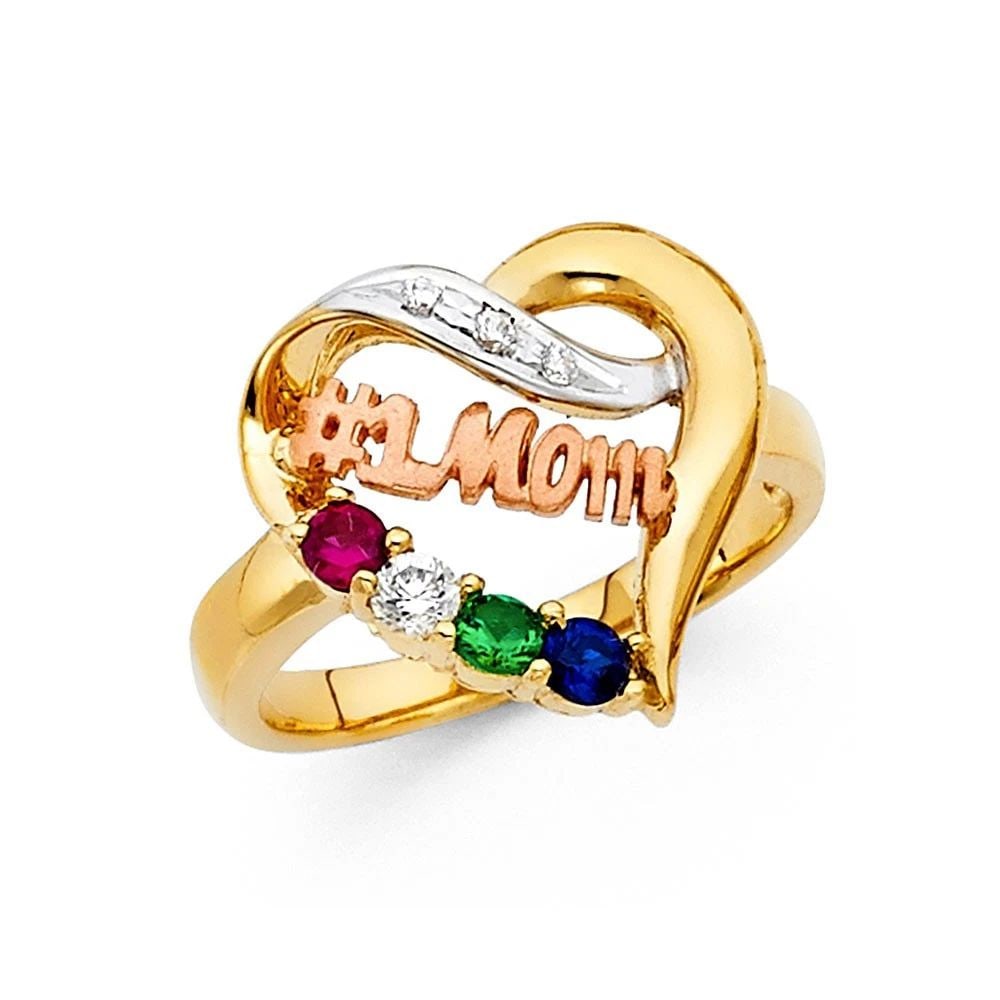 NEW 14K TRI COLOR GOLD PRAY HANDS RING - SIZE 10 (1 of 2)