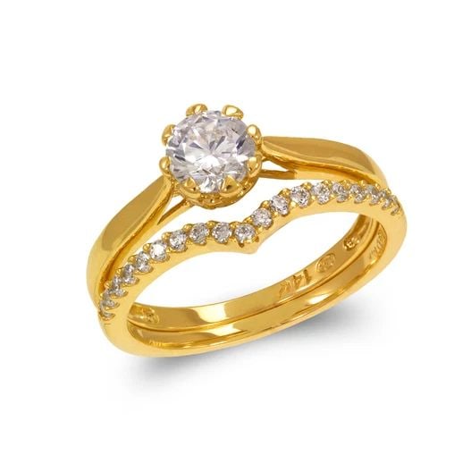 NEW 14K YELLOW GOLD LADIES FANCY TWO-PIECE RING: NEW 14K YELLOW GOLD LADIES FANCY TWO-PIECE RING LADIES FANCY TWO-PIECE RING NEW 14K YELLOW GOLD Apx. SIZE: 5mm Apx. WEIGHT: 3.6g