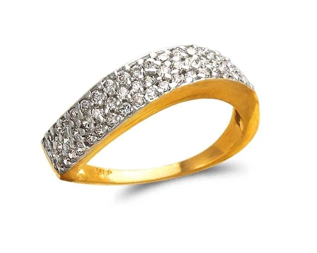 NEW 14K TWO TONE GOLD LADIES FASHION RING (1 of 2)