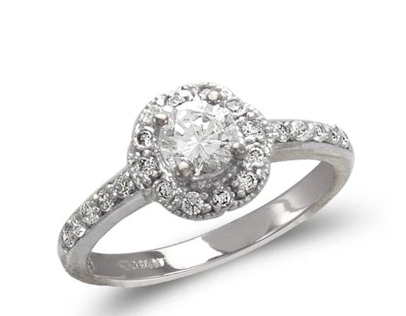 NEW 14K WHITE GOLD LADIES FASHION WHITE SOLITAIRE RING: NEW 14K WHITE GOLD LADIES FASHION WHITE SOLITAIRE RING LADIES FASHION WHITE SOLITAIRE RING NEW 14K WHITE GOLD Apx. WIDTH: 9mm Apx. WEIGHT: 3.6g
