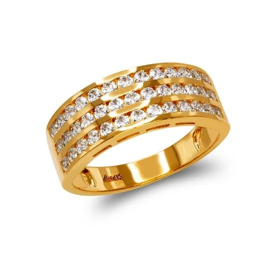 NEW 14K YELLOW GOLD LADIES FANCY BAND RING (1 of 2)