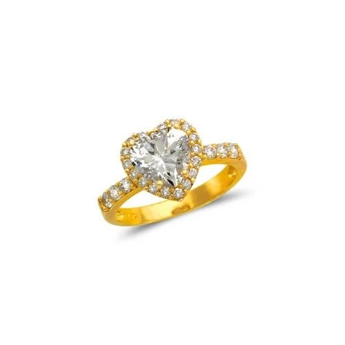 NEW 14K YELLOW GOLD LADIES FANCY HEART HALO SOLITAIRE RING: NEW 14K YELLOW GOLD LADIES FANCY HEART HALO SOLITAIRE RING LADIES FANCY HEART HALO SOLITAIRE RING NEW 14K YELLOW GOLD Apx. SIZE: 11mm Apx. WEIGHT: 3.4g
