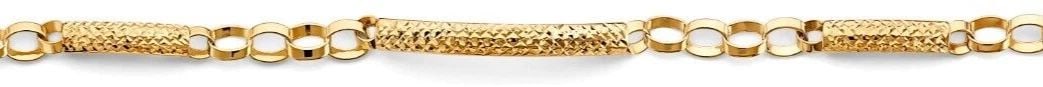 NEW 14K YELLOW GOLD LINK/BAR BRACELET (1 of 2)