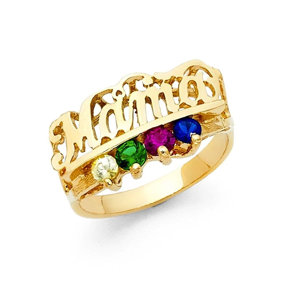 NEW 14K YELLOW GOLD MOTHERS RING - SIZE 7 (1 of 2)
