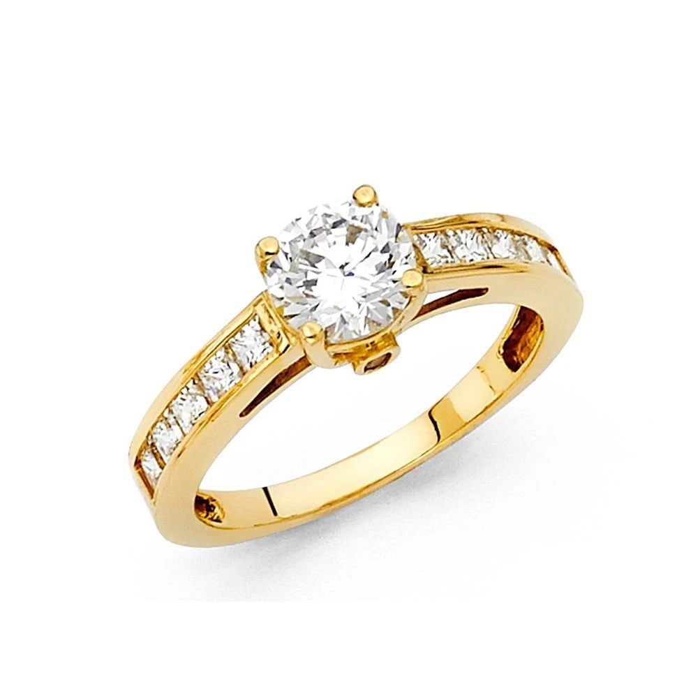 NEW 14K YELLOW GOLD ENGAGEMENT RING - SIZE 7: NEW 14K YELLOW GOLD ENGAGEMENT RING ENGAGEMENT RING NEW 14K YELLOW GOLD WIDTH: 2.5 mm Apx. WEIGHT: 3.37 g