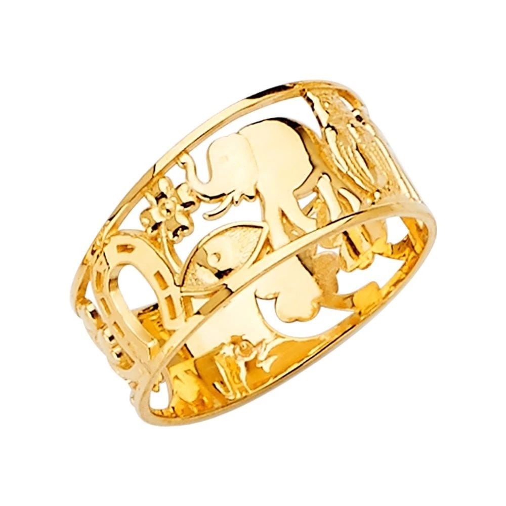 NEW 14K YELLOW GOLD LUCKY RING - SIZE 7 (1 of 2)