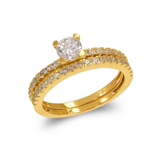 NEW 14K YELLOW GOLD LADIES FANCY TWO-PIECE RING (1 of 2)