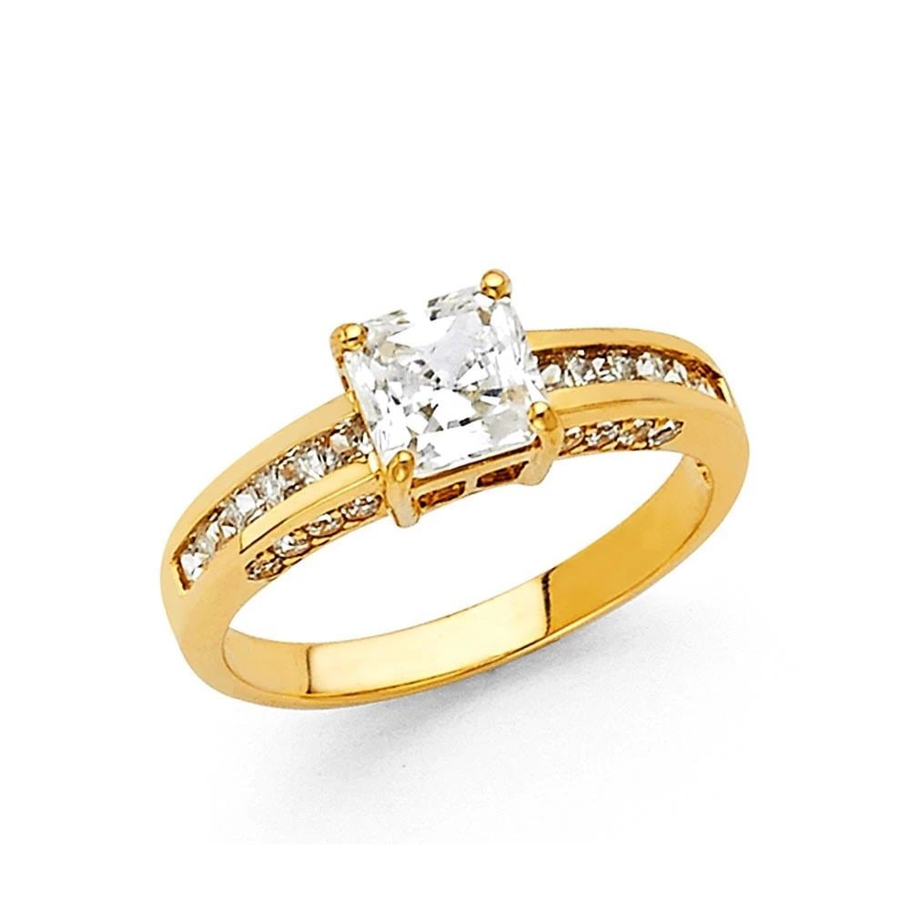 NEW 14K WHITE GOLD ENGAGEMENT RING - SIZE 7: NEW 14K WHITE GOLD ENGAGEMENT RING ENGAGEMENT RING NEW 14K WHITE GOLD WIDTH : 2.5 mm WEIGHT : 3.2g