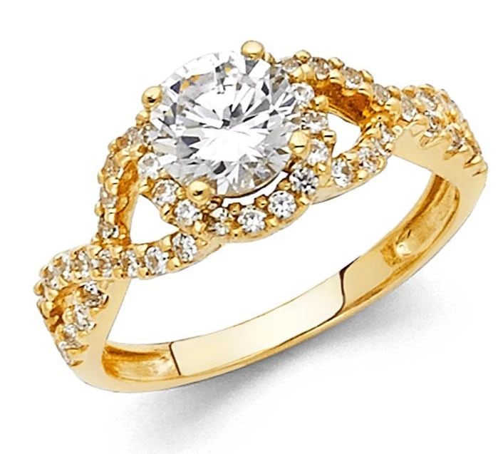 NEW 14K YELLOW GOLD ENGAGEMENT RING: NEW 14K YELLOW GOLD ENGAGEMENT RING ENGAGEMENT RING NEW 14K YELLOW GOLD WIDTH : 8 mm WEIGHT : 3.2g