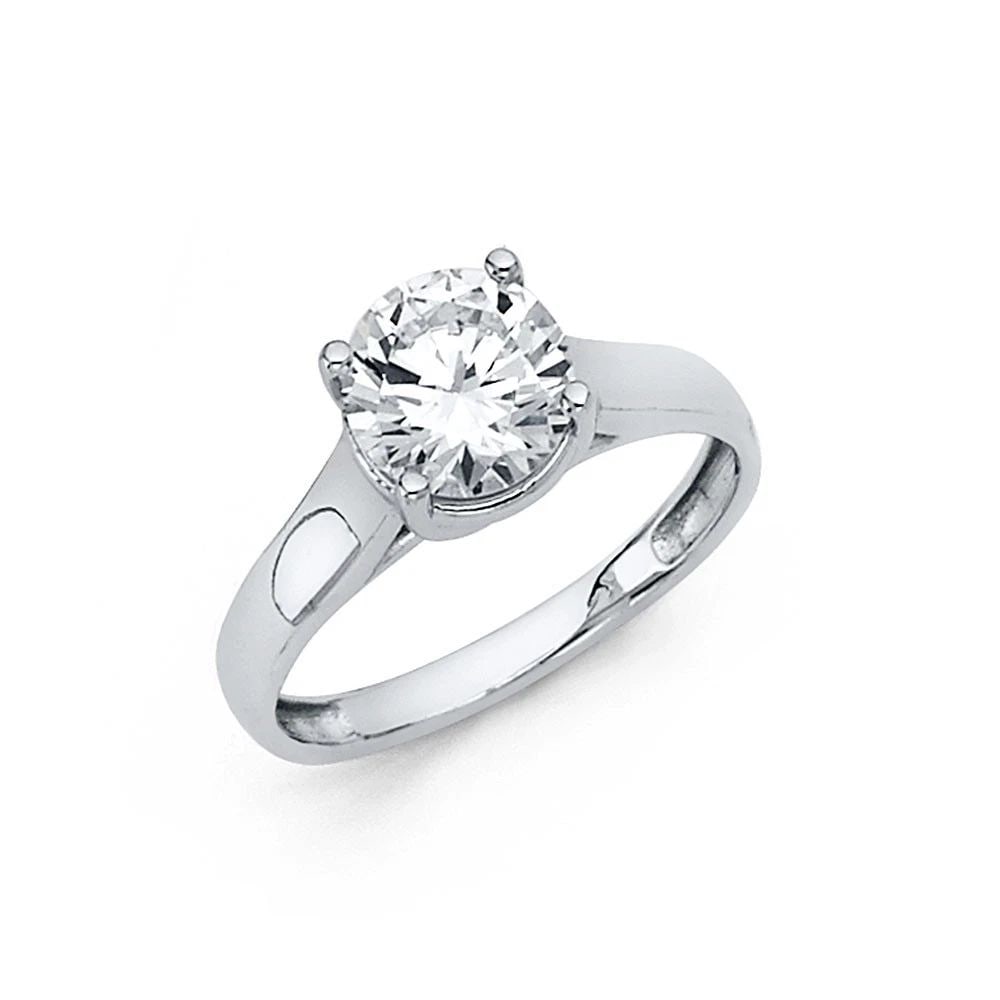 NEW 14K WHITE GOLD ENGAGEMENT RING: NEW 14K WHITE GOLD ENGAGEMENT RING ENGAGEMENT RING NEW 14K WHITE GOLD WIDTH : 3.5 mm WEIGHT : 3.1g