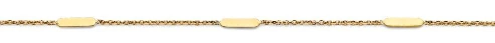NEW 14K YELLOW GOLD LIGHT BAR ANKLET (1 of 2)