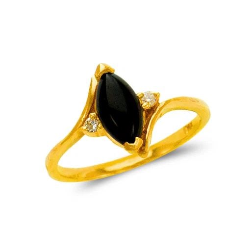 NEW 14K YELLOW GOLD LADIES ONYX RING (1 of 2)