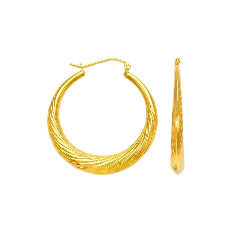 NEW 14K YELLOW GOLD HOLLOW SHRIMP HOOP EARRINGS: NEW 14K YELLOW GOLD HOLLOW SHRIMP HOOP EARRINGS HOLLOW SHRIMP HOOP EARRINGS NEW 14K YELLOW GOLD Width: Approx. 32mm Apx WEIGHT: 3g