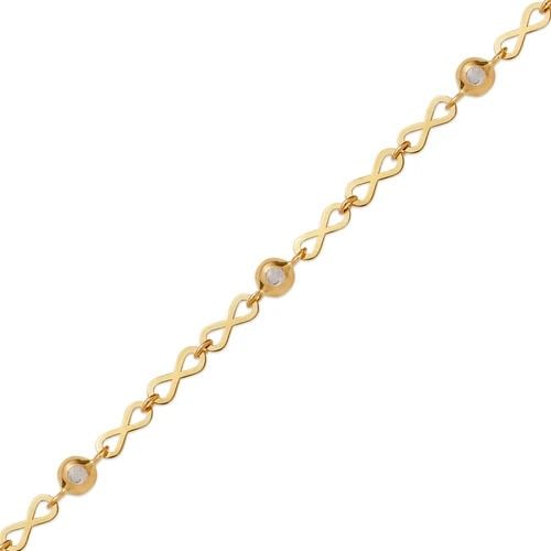 NEW 14K YELLOW GOLD INFINITY BRACELET (1 of 2)