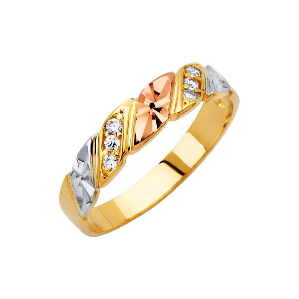 NEW 14K TRI COLOR GOLD MEN'S WEDDING BAND/TRIO SET - SIZE 10: NEW 14K TRI COLOR GOLD MEN'S WEDDING BAND/TRIO SET MEN'S WEDDING BAND/TRIO SET NEW 14K TRI COLOR GOLD WIDTH : WEIGHT : 3g