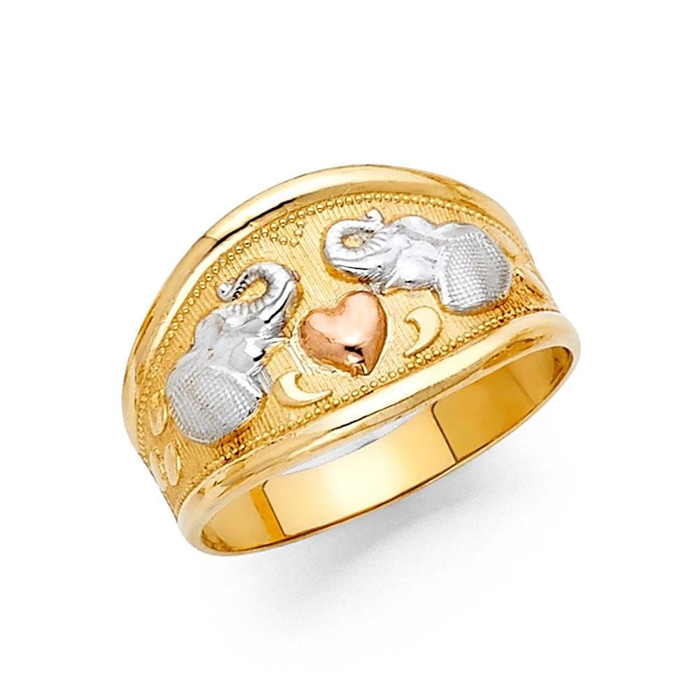 NEW 14K TRI COLOR GOLD LUCKY RING - SIZE 7: NEW 14K TRI COLOR GOLD LUCKY RING LUCKY RING NEW 14K TRI COLOR GOLD WIDTH : 11 mm WEIGHT : 3g