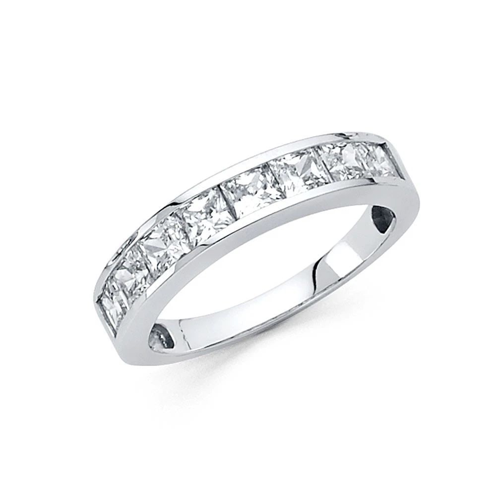 NEW 14K WHITE GOLD WEDDING BAND - SIZE 7: NEW 14K WHITE GOLD WEDDING BAND WEDDING BAND NEW 14K WHITE GOLD WIDTH: 3.5 mm Apx. WEIGHT: 3g