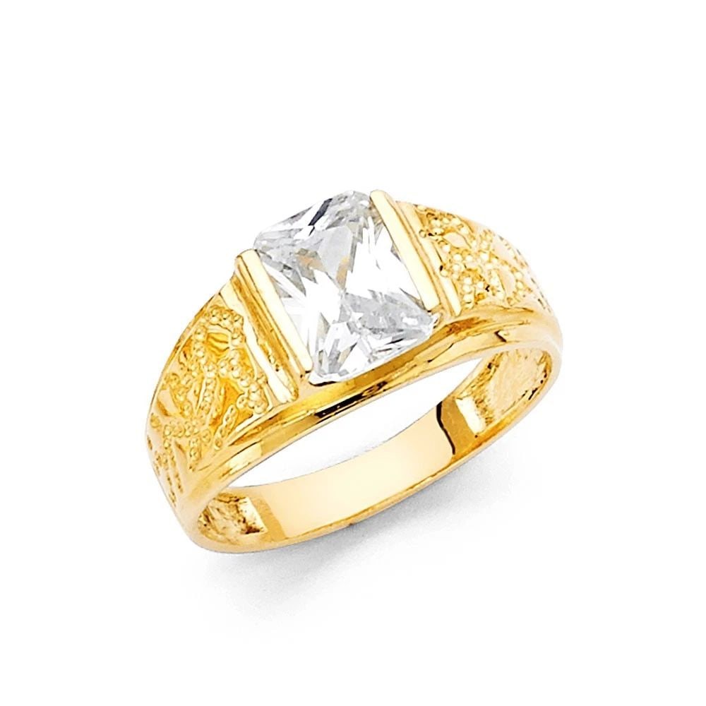 NEW 14K YELLOW GOLD RING - SIZE 7 (1 of 2)