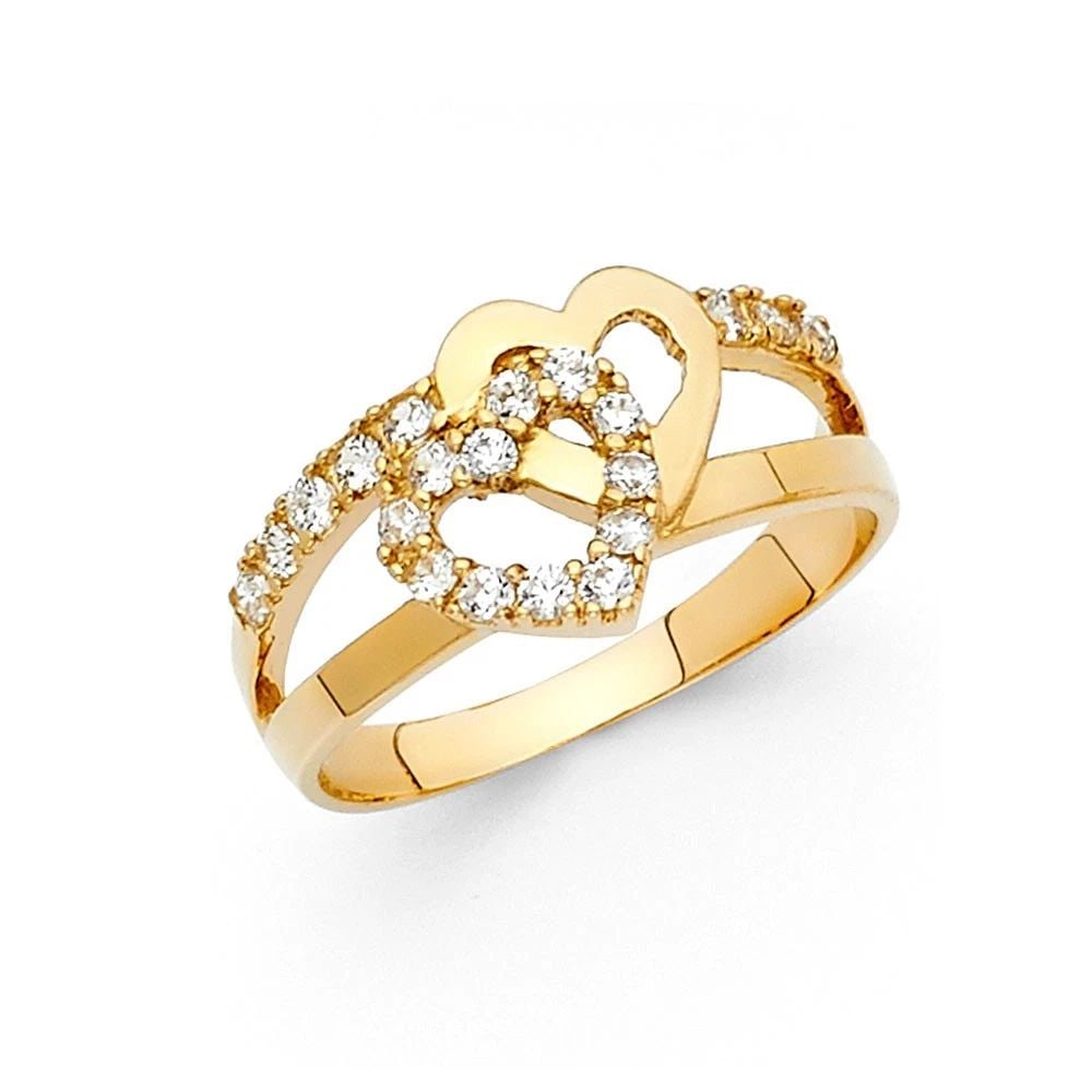 NEW 14K YELLOW GOLD FANCY HEART RING - SIZE 7: NEW 14K YELLOW GOLD FANCY HEART RING FANCY HEART RING NEW 14K YELLOW GOLD WIDTH : 10 mm WEIGHT : 2.9g