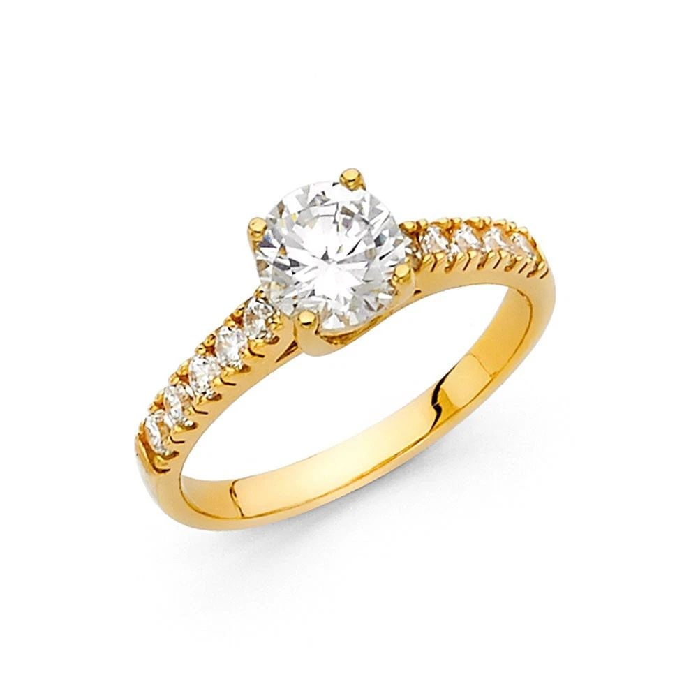 NEW 14K YELLOW GOLD ENGAGEMENT RING - SIZE 7: NEW 14K YELLOW GOLD ENGAGEMENT RING ENGAGEMENT RING NEW 14K YELLOW GOLD WIDTH: 2 mm Apx. WEIGHT: 2.92 g