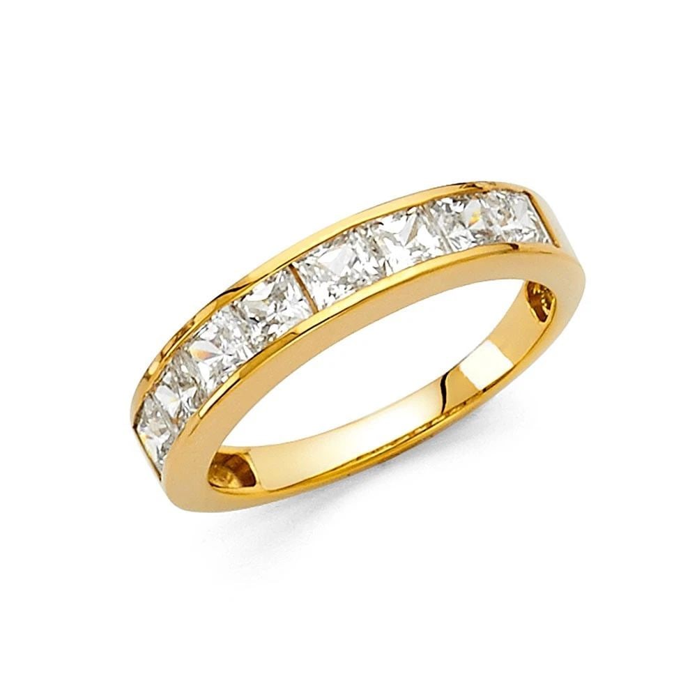NEW 14K YELLOW GOLD WEDDING BAND - SIZE 7 (1 of 2)