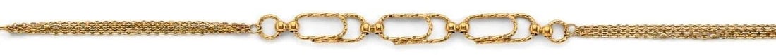 NEW 14K YELLOW GOLD DC PAPERCLIP BRACELET (1 of 2)