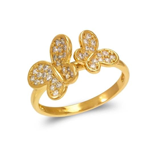 NEW 14K YELLOW GOLD LADIES FANCY BUTTERFLY RING: NEW 14K YELLOW GOLD LADIES FANCY BUTTERFLY RING LADIES FANCY BUTTERFLY RING NEW 14K YELLOW GOLD Apx. SIZE: 10mm Apx. WEIGHT: 2.9g