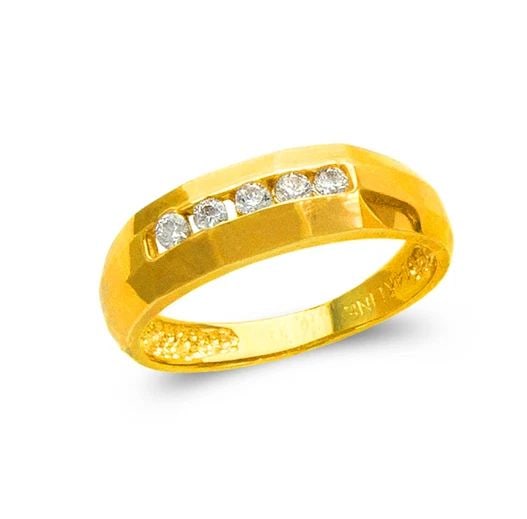 NEW 14K YELLOW GOLD LADIES COUPLE RING (1 of 2)
