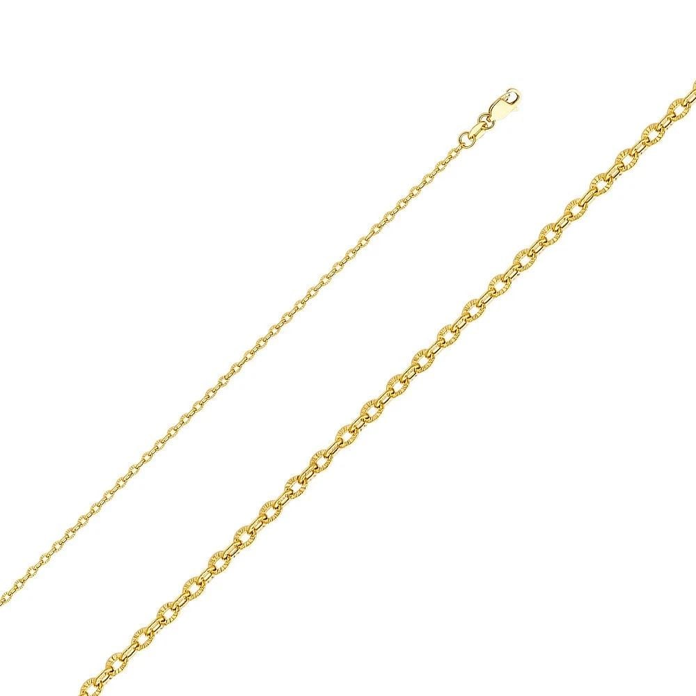 NEW 14K YELLOW GOLD HOLLOW SUNNY CABLE 055 DC CHAIN (1 of 2)
