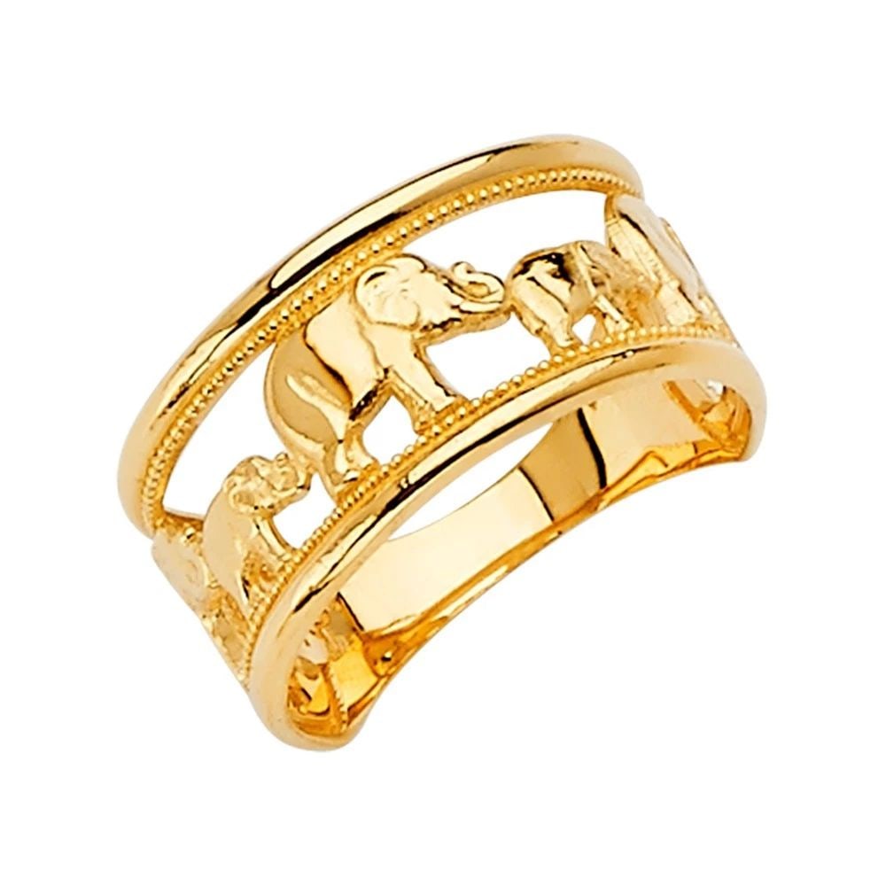 NEW 14K YELLOW GOLD LUCKY RING - SIZE 7 (1 of 2)