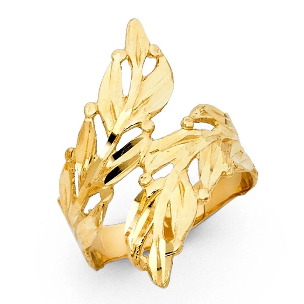 NEW 14K YELLOW GOLD FANCY RING - SIZE 7 (1 of 2)