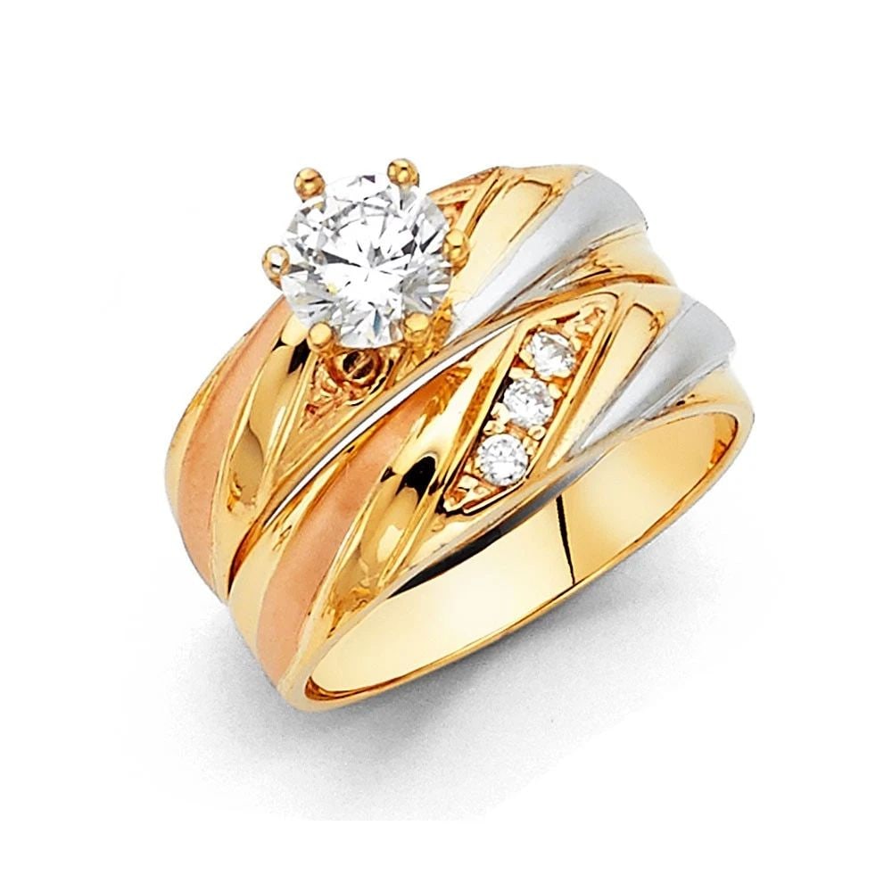 NEW 14K LADIES WEDDING BAND - SIZE 7 (1 of 2)
