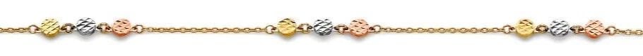 NEW 14K TRI COLOR GOLD LIGHT ANKLET (1 of 2)