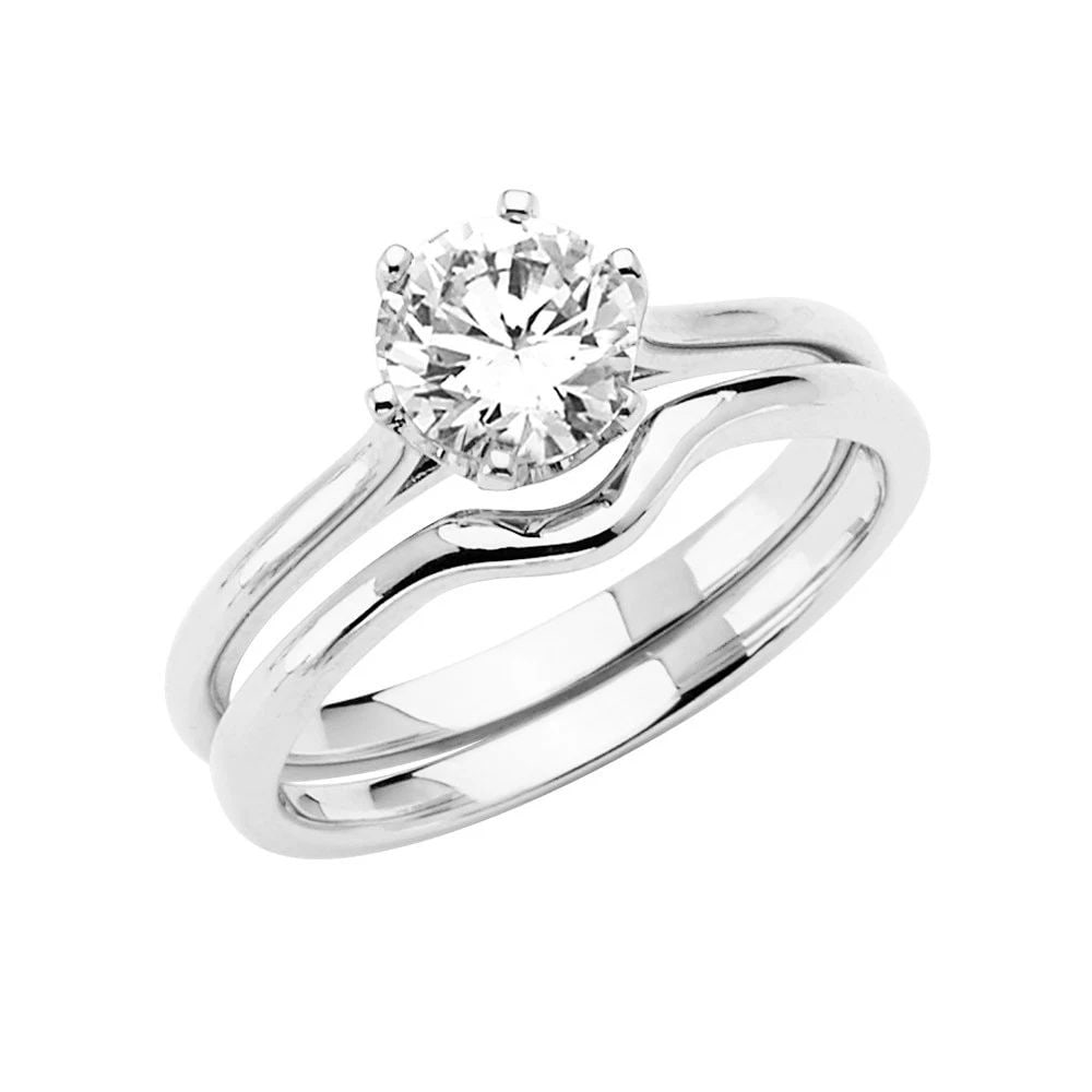 NEW 14K WHITE GOLD ENGAGEMENT RING - SIZE 7: NEW 14K WHITE GOLD ENGAGEMENT RING ENGAGEMENT RING NEW 14K WHITE GOLD WIDTH : WEIGHT : 2.8g