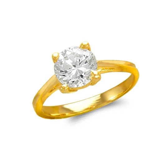 NEW 14K YELLOW GOLD LADIES FASHION SOLITAIRE RING: NEW 14K YELLOW GOLD LADIES FASHION SOLITAIRE RING LADIES FASHION SOLITAIRE RING NEW 14K YELLOW GOLD SIZE Apx: 2mm Apx WEIGHT: 2.8g