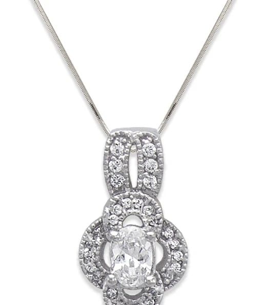NEW 14K WHITE GOLD FLOWER PENDANT: NEW 14K WHITE GOLD FLOWER PENDANT FLOWER PENDANT NEW 14K WHITE GOLD Apx. WIDTH: 11x19mm Apx WEIGHT: 2.8g