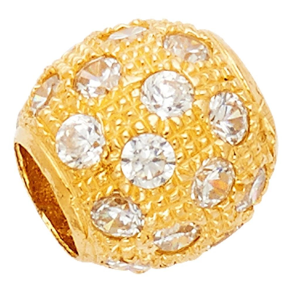 NEW 14K YELLOW GOLD SPHERE PENDANT (1 of 2)