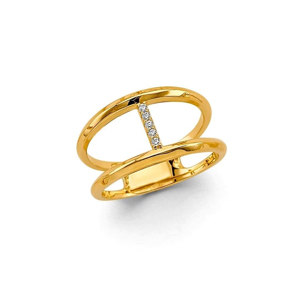 NEW 14K YELLOW GOLD FANCY RING -SIZE 7 (1 of 2)