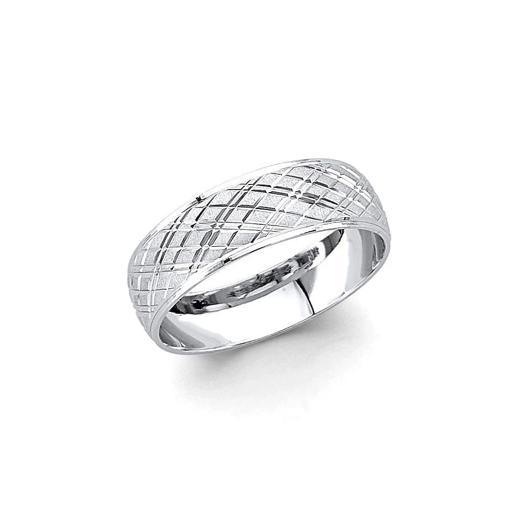 NEW 14K WHITE GOLD MEN'S WEDDING BAND - SIZE 10 (1 of 2)
