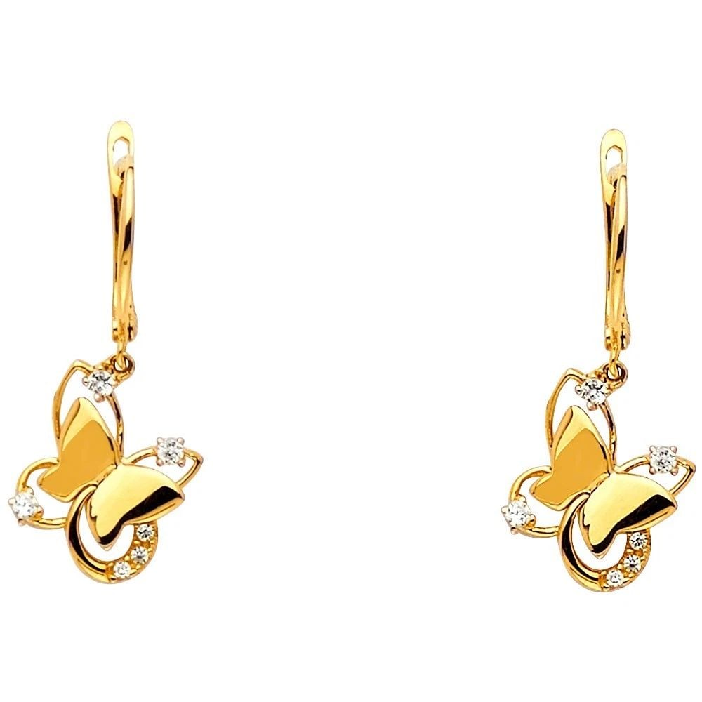 NEW 14K YELLOW GOLD EARRINGS (1 of 2)
