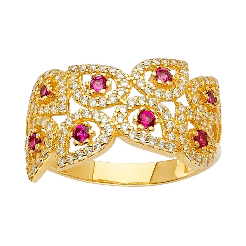 NEW 14K YELLOW GOLD MULTI LINE MP RING (1 of 2)