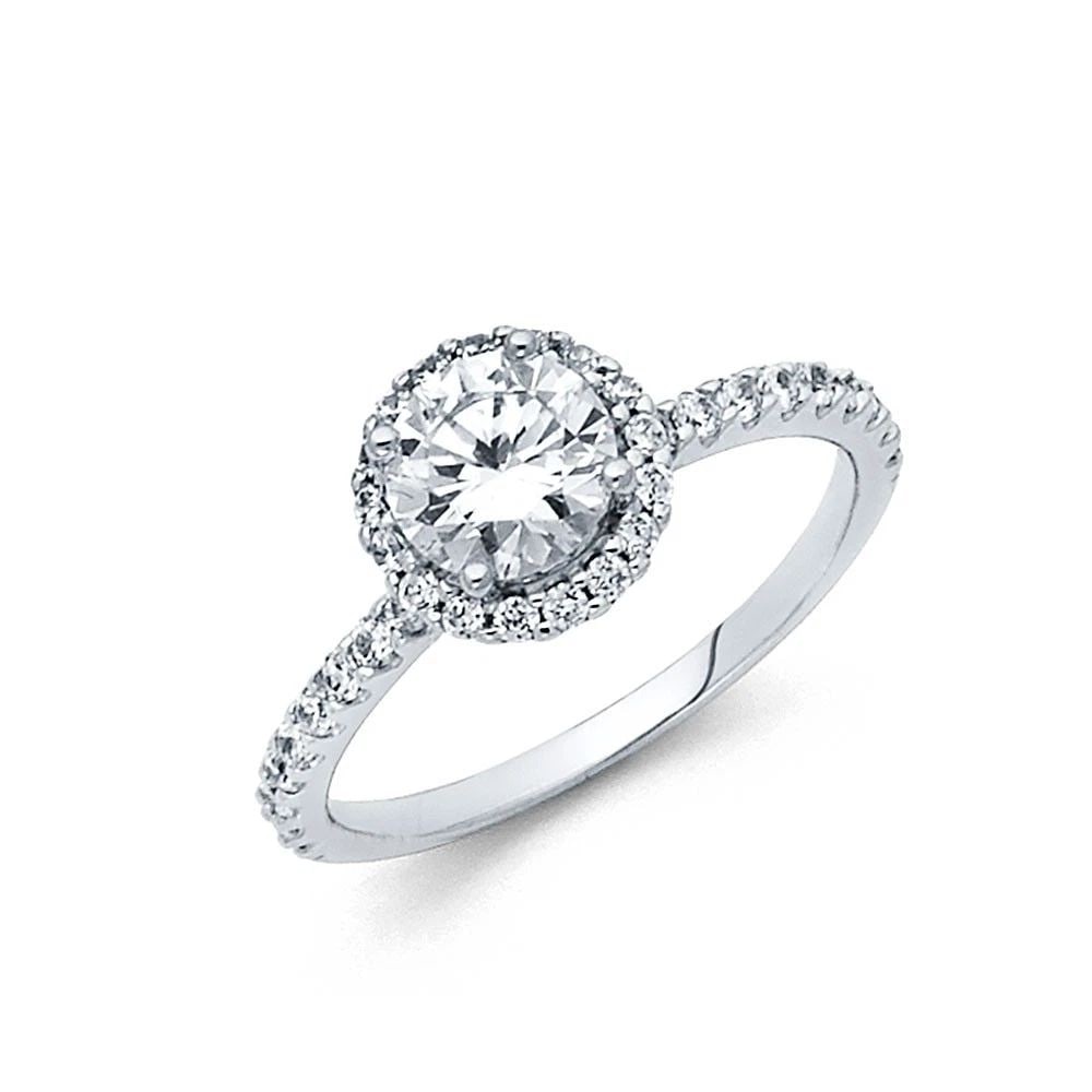 NEW 14K WHITE GOLD ENGAGEMENT RING: NEW 14K WHITE GOLD ENGAGEMENT RING 6 ENGAGEMENT RING NEW 14K WHITE GOLD WIDTH: 1.5 mm Average Apx. WEIGHT: 2.71 g