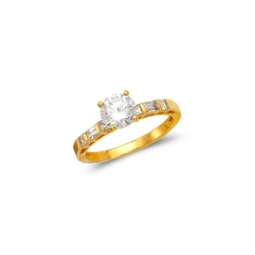 NEW 14K YELLOW GOLD LADIES FANCY SOLITAIRE RING: NEW 14K YELLOW GOLD LADIES FANCY SOLITAIRE RING LADIES FANCY SOLITAIRE RING NEW 14K YELLOW GOLD Apx. SIZE: 3mm Apx. WEIGHT: 2.7g
