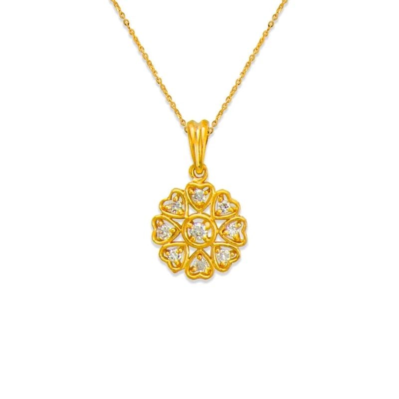 NEW 14K YELLOW GOLD FLOWER PENDANT: NEW 14K YELLOW GOLD FLOWER PENDANT FLOWER PENDANT NEW 14K YELLOW GOLD Apx. WIDTH: 14mm Apx WEIGHT: 2.7g