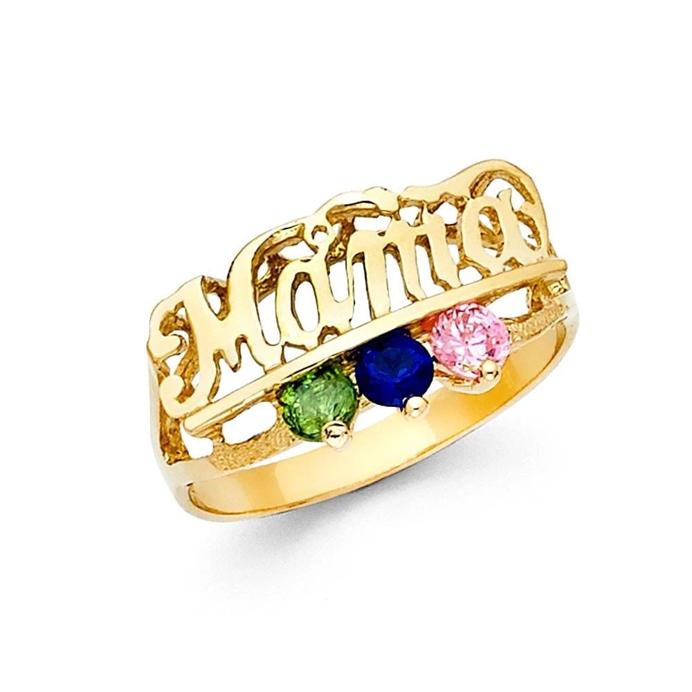 NEW 14K YELLOW GOLD MOTHERS RING - SIZE 7: NEW 14K YELLOW GOLD MOTHERS RING MOTHERS RING NEW 14K YELLOW GOLD WIDTH : 10 mm Average Apx WEIGHT : 2.7g
