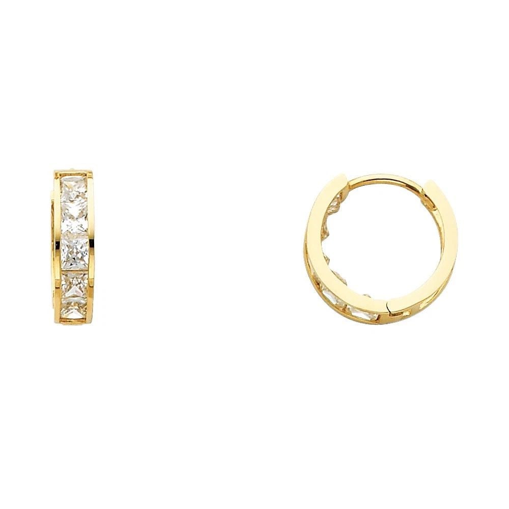 NEW 14K YELLOW GOLD HUGGIES EARRINGS: NEW 14K YELLOW GOLD HUGGIES EARRINGS HUGGIES EARRINGS NEW 14K YELLOW GOLD HEIGHT - 15 mm WIDTH - 15 mm Apx WEIGHT - 2 g