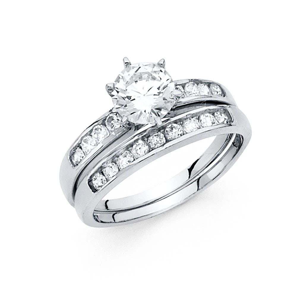 NEW 14K WHITE GOLD ENGAGEMENT RING: NEW 14K WHITE GOLD ENGAGEMENT RING ENGAGEMENT RING NEW 14K WHITE GOLD WIDTH : 3 mm Average Apx WEIGHT : 2.7g