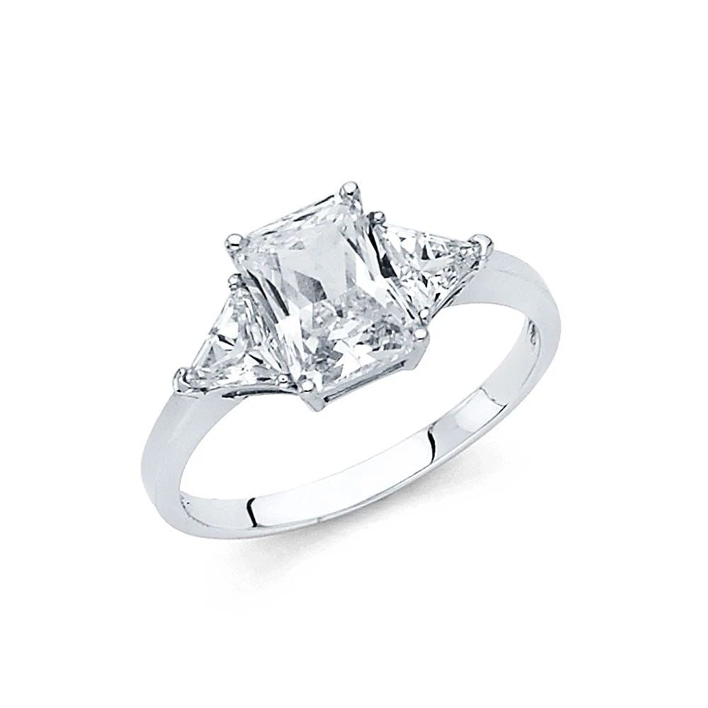 NEW 14K WHITE GOLD ENGAGEMENT RING: NEW 14K WHITE GOLD ENGAGEMENT RING ENGAGEMENT RING NEW 14K WHITE GOLD WIDTH: 1.5 mm Average Apx. WEIGHT: 2.61 g